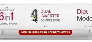 LG 1.5 Ton 5 Star DUAL Inverter Split AC