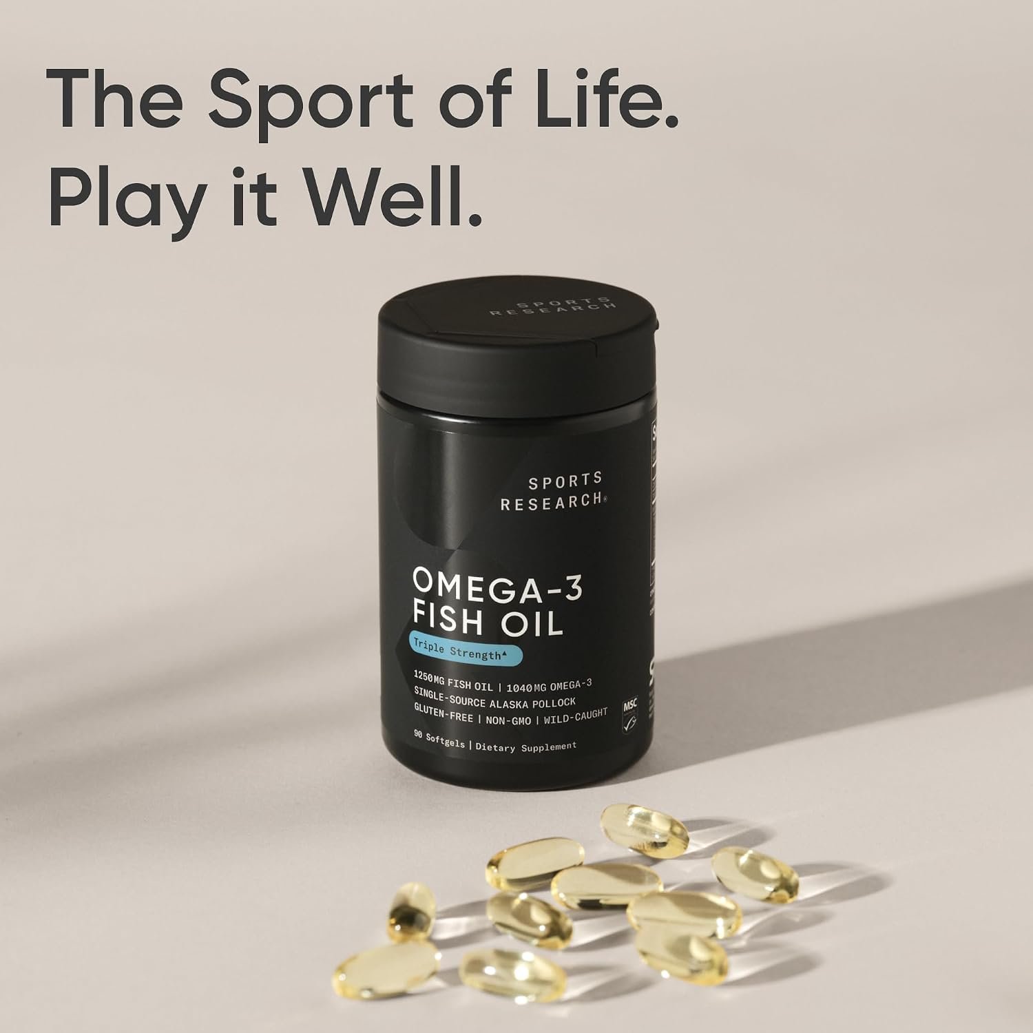 Sports Research Omega-3 Wild Alaskan Fish Oil